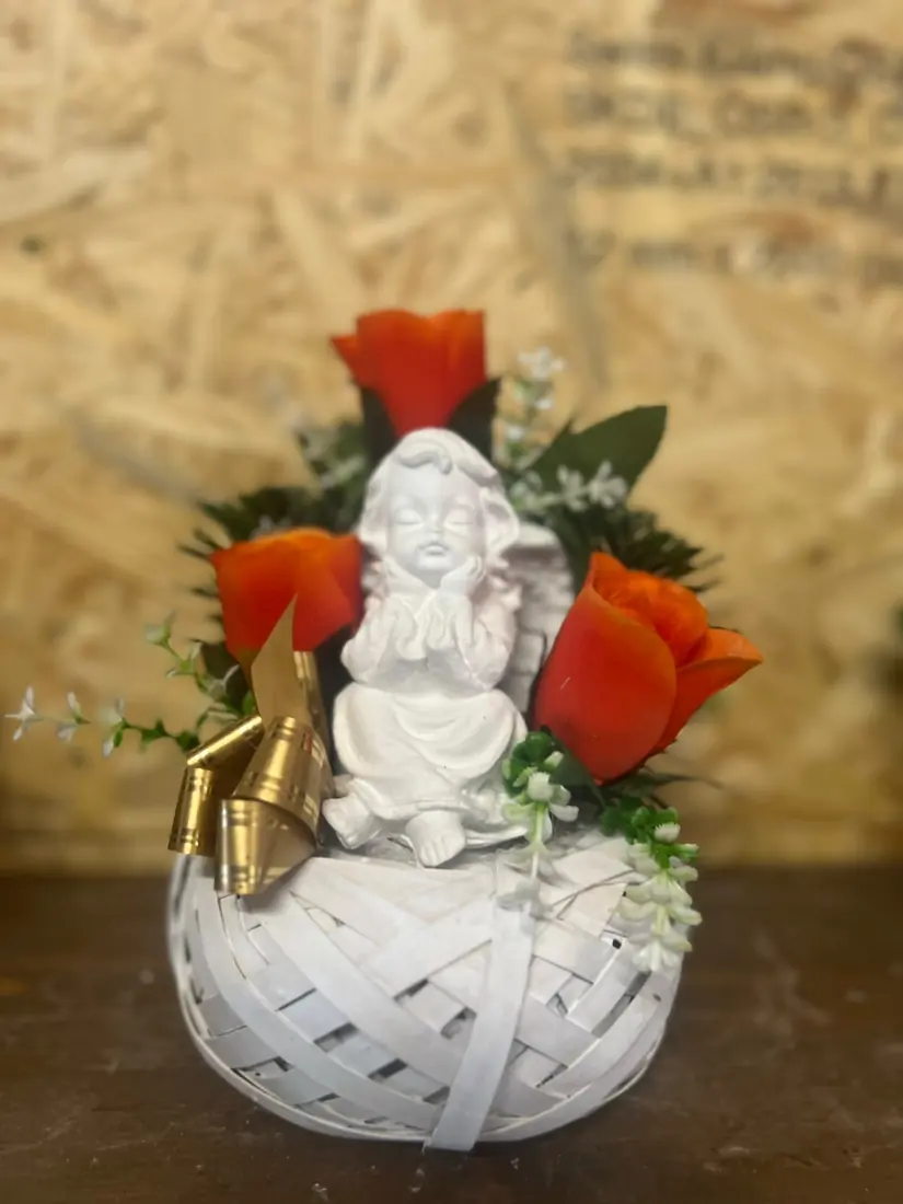 Grabgesteck „Engel mit Rosen“