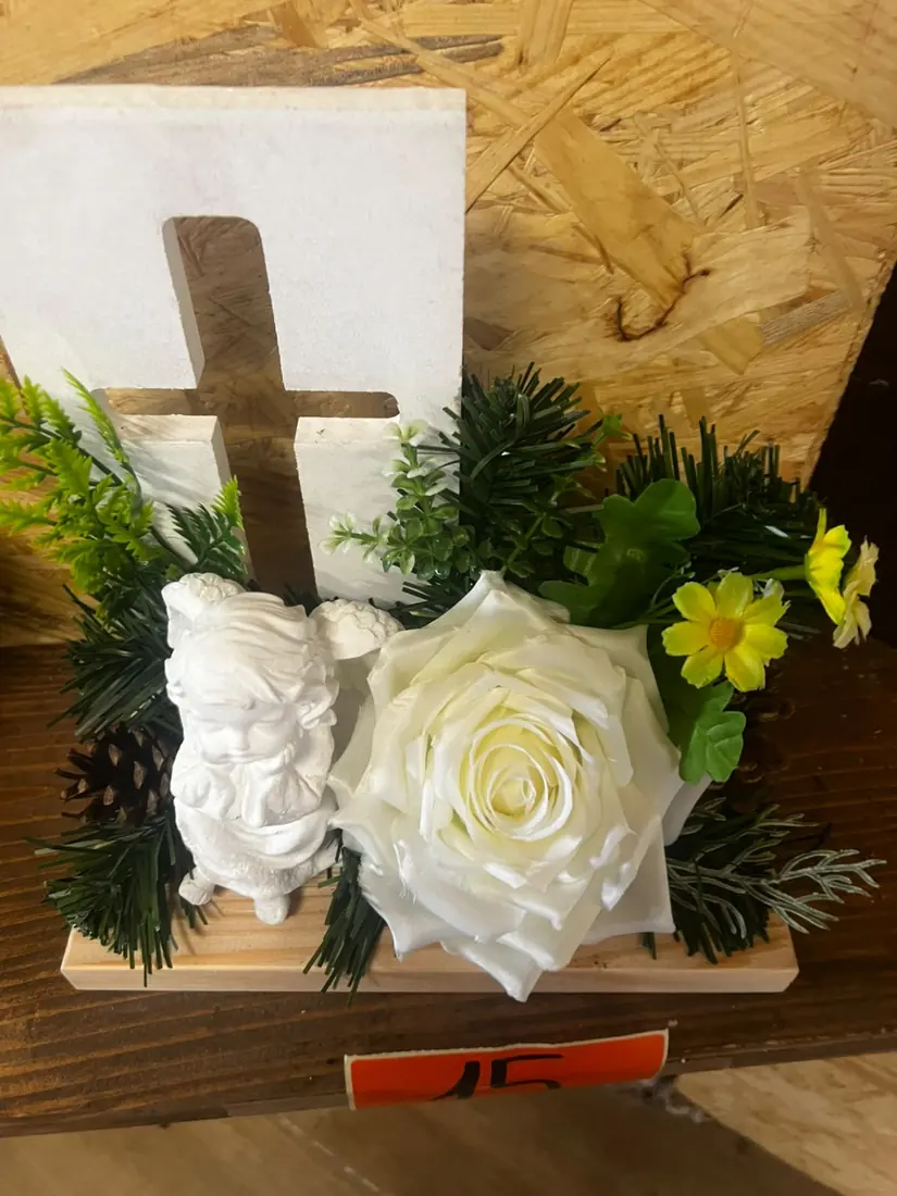 Grabgesteck „Kreuz & Engel“